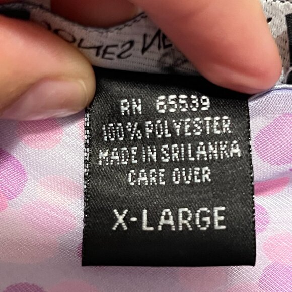 Jones NY Womens Sheer Chiffon Camisole Size XL Purple Polka Dot Fairycore Y2K - Picture 6 of 9